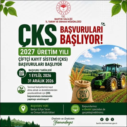ÇİFTÇİLER DİKKAT! ÇKS BAŞVURULARI BAŞLIYOR